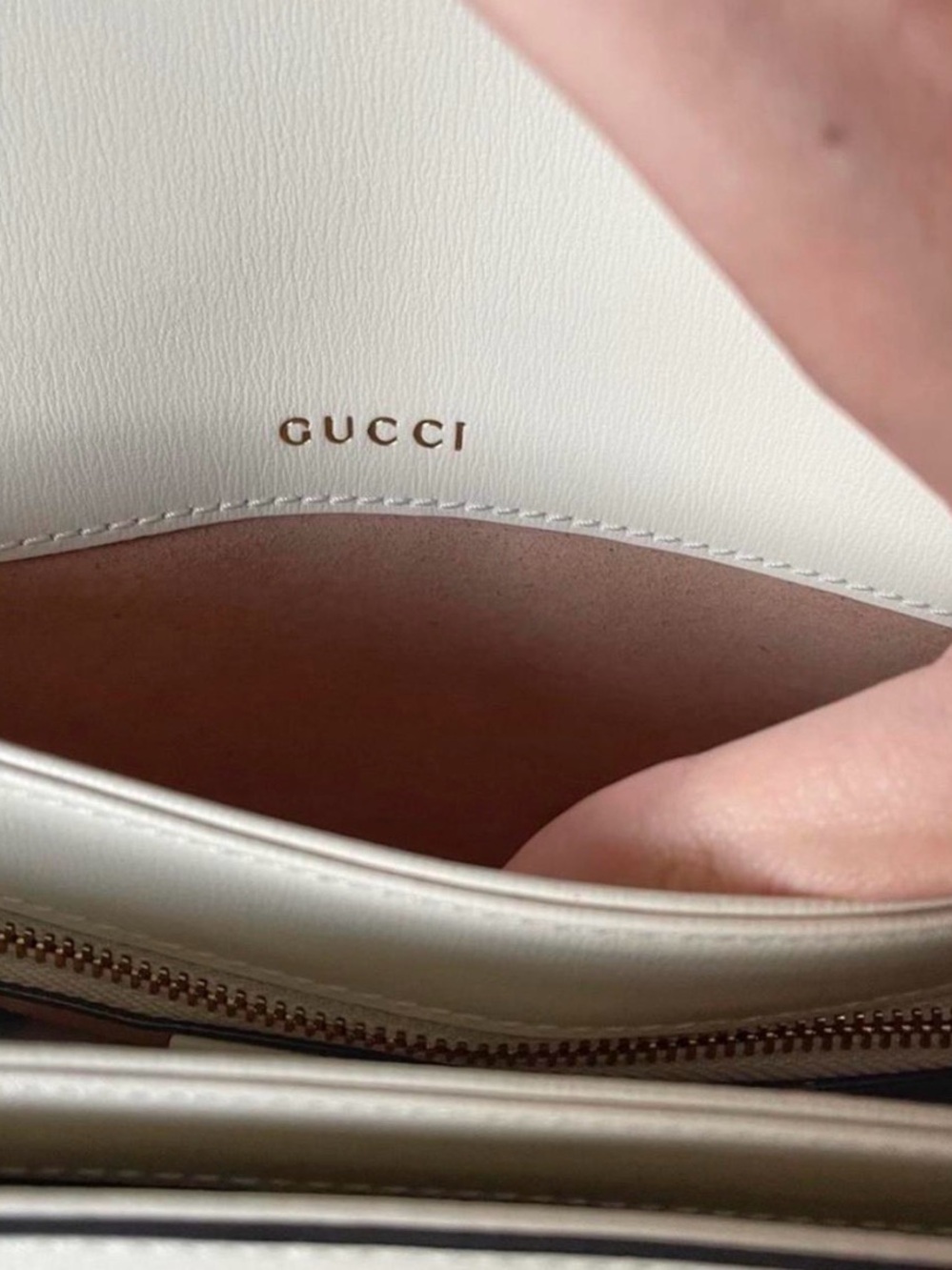 Gucci Supreme 1955 Horsebit Shoulder Bag with White Trim, Deadstock, Medium - Picture 9 of 10